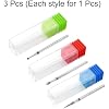 HARFINGTON 3pcs Diamond Grinding Bit Set 2mm Ball 2.3mm Oval 2.2mm Tapered 2.35mm Shank Stone Sanding Drill Bits Rotary Tool for Ceramic Glass Nails Grinding Polishing