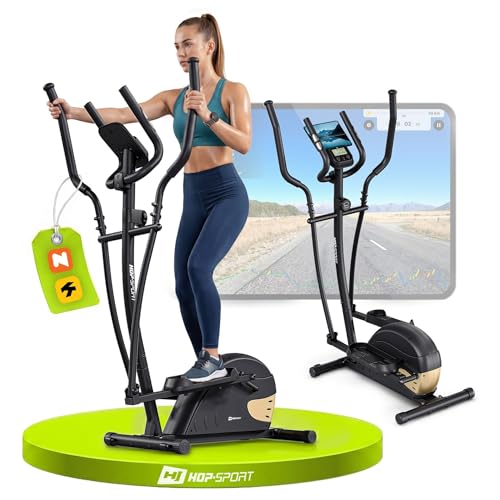 HOP-Sport® Vélo elliptique l'APP Compatible Bluetooth HS-003C Focus, Résistance Magnétique