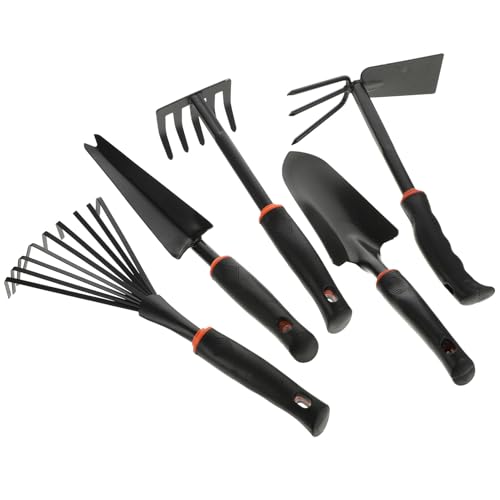 CLISPEED 5 Stück Profi Gartengeräte Garten Schaufeln Bodengrabewerkzeug Mit Schwarzem Griff Kleines Leichtes Gartenschaufel Für Terrasse Blumenladen Vielseitig Einsetzbar