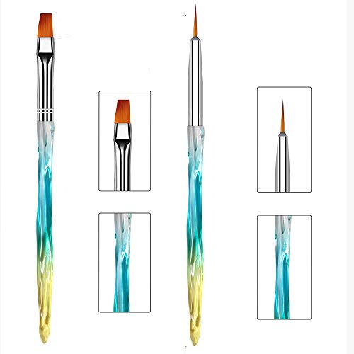 MWOOT 10 Stück Nailart Pinsel, Nagelkunst Zeichnen Nagelpinsel, Nageldesign Linien Pinselset für Gelnägel, Nagel-Beauty… – Bild 6