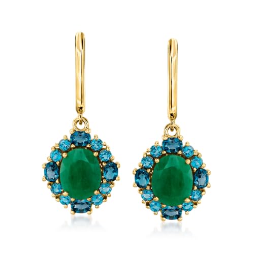 Ross-Simons Emerald London Blue Topaz Earrings
