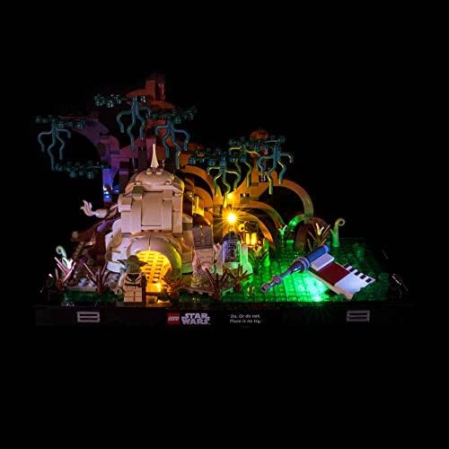 Light My Bricks Light Kit Compatible with Lego Dagobah Jedi Training Diorama 75330 (Set Not Included)