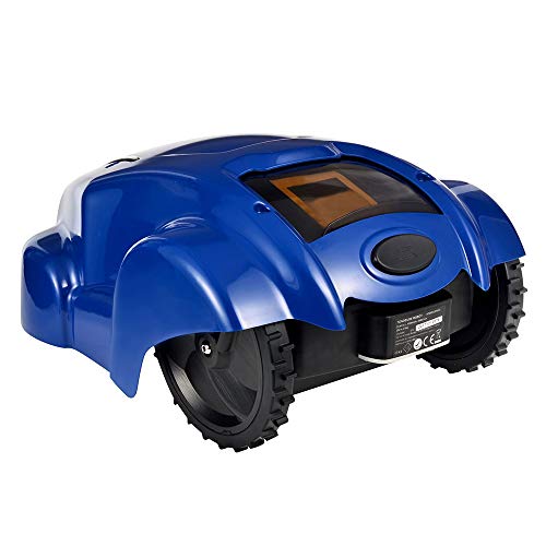 WARM WORM Mowing Robot, Intelligent Home Lawn Finishing Machine Automatic Charging Weeding Machine Lawn Mower, Garden Grass Cutter Tool With APP,Blue