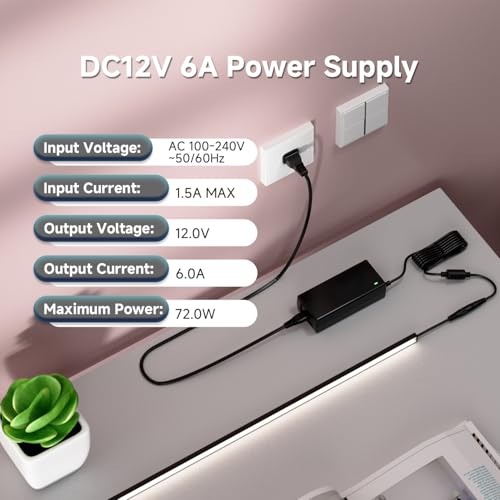 Image of BTF-LIGHTING 12V 6A 72W Power Supply Adapter ETL Listed, Class 2