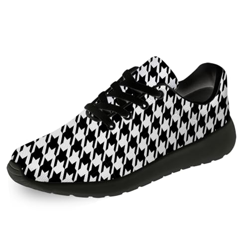 Houndstooth Print Shoes Women Men Walking Tennis Shoes Running Sneakers Gifts for Dad Mom