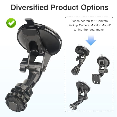 Image of Backup Camera Monitor Mount,(7 /9in)Large Rear View Camera Screen Mounting Bracket,Rv Windshield Suction Cup Holder for Back Up Camera Display Monitor,Car Rearview Reverse Cam Window Mount Kit