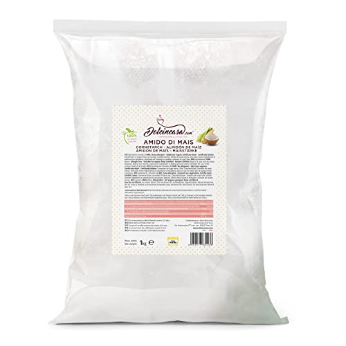 Dolcincasa-Amido di Mais in Polvere Puro al 100% Senza Glutine con Halal e Kosher in Confezione 1 kg