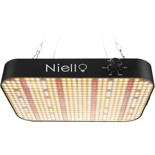 Niello 1000W LED Grow Lampe LED Pflanzenlampe Vollspektrum, Hohem PPFD und IR Grow Light Wachstumslampe für 2x2ft Innen Wachsen Zelt Samen Knospe Pflanze Gemüse und Blume