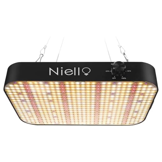 Niello 1000W LED Grow Lampe LED Pflanzenlampe Vollspektrum, Hohem PPFD und IR Grow Light Wachstumslampe für 2x2ft Innen Wachsen Zelt Samen Knospe Pflanze Gemüse und Blume