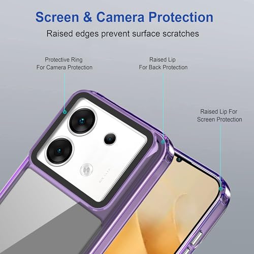 Image of Zapcase Back Case Cover for Infinix Zero 30 5G | Compatible for Infinix Zero 30 5G Back Cover | Case Cover with Camera Protection | (TPU + PC | Translucent Purple)
