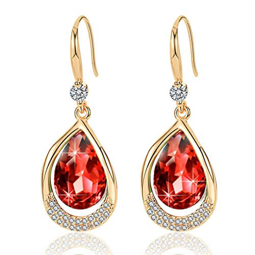 EVER FAITH Orecchini Pendenti A Goccia Con Cristallo Austriaco E Zirconi – Iridescent Clear AB, Eleganti Per Matrimonio E Festa - 3