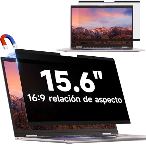 El Mejor Listado de Privacidad y pantallas de protección Top 10. 47 IPROKKO Película de privacidad magnética para portátil de 15.6 pulgadas 16:9,protección antideslumbrante,protector de pantalla, filtro de privacidad para...