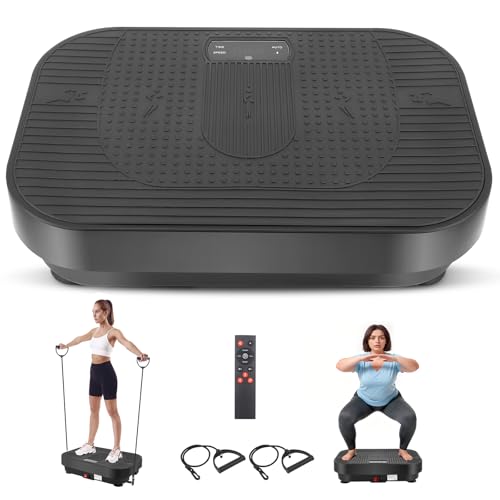 Plataforma Vibratoria Muscular , Placa vibratoria para Drenaje linfático, Plataforma vibratoria para Todo el Cuerpo para Hacer Ejercicio en casa y Quemar Grasa
