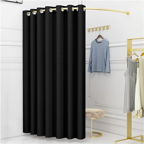 Probador de tienda de ropa, vestidores de 100 cm utilizados en centros comerciales y oficinas, vestidor para protección de privacidad y divisor de habitaciones, incluye cortina de sombreado, barra