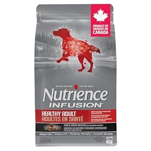 Nutrience Infusion Healthy Adult Dog Food Dry, 10 kg (22 lbs), Freeze-Dried Canadian Beef, Dry Dog Food, Nourriture Pour Chien, Manger Pour Chien