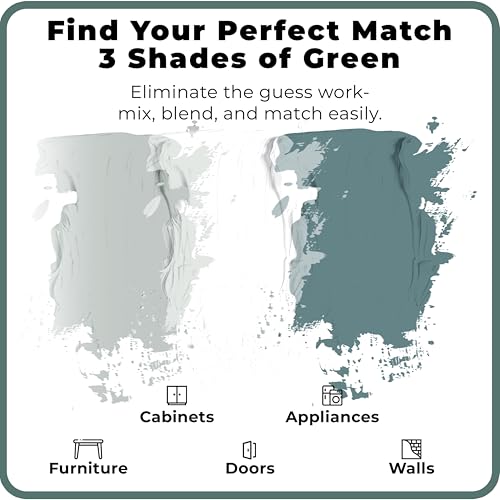 Image of spot. Touch-Up Paint | Matte Finish for Cabinets, Walls, Doors & Furniture | Multi-Tone Green Repair Kit | Quick-Dry, Self-Priming, Low-Odor, Eco-Friendly | No-Sanding or Primer Needed | 3 Pack