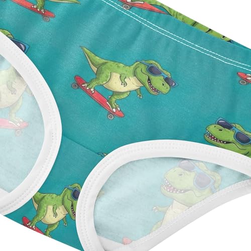 Funny Toddler Underwear Floral 2t Cotton Girl Panties Cute Cartoon Green Dinosaurs Skateboards Blue Briefs Undies Kids4