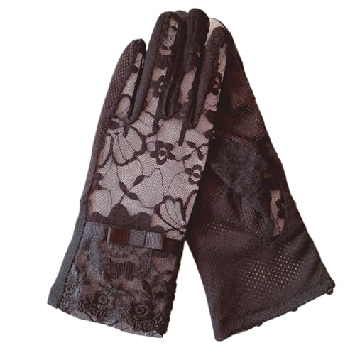 Guantes de encaje elegantes para conducir y paseos al aire libre pack de 2 pares negros
