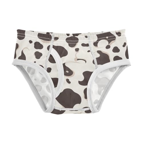 KLL Cow Spot Black and White Toddler Boys' Pure Cotton Briefs Underwear Cute Children Undies