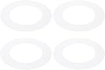 PATIKIL 4" ID 5.5" OD Anneau en plastique, 4 Pcs Plafond Luminaire Anneaux Dentelles Mate Couverture Lumineuse Circulaire Eclairage Fixation pour Plafond mural encastré Can Downlights, Translucide Matte White