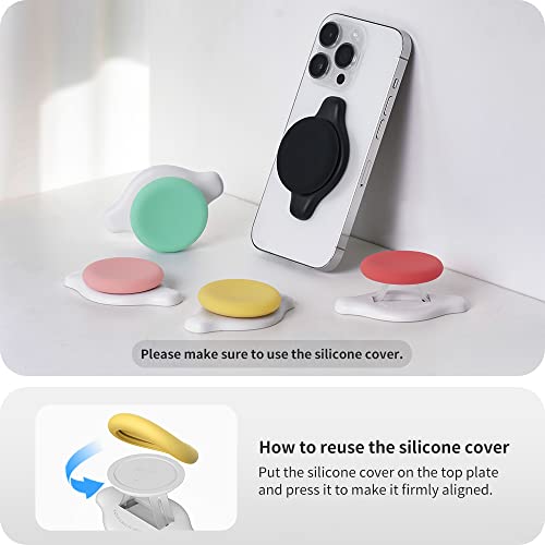 A-Type Phone Grip Stand, Sinjimoru 2 In 1 Cell Phone Holder As Cute Phone Stand For Iphone & Samsung Galaxy, Finger Grip Kickstand For Google Sony Motorola Huawei Asus. Sinji Mount Mini Tok Pink #TOP4