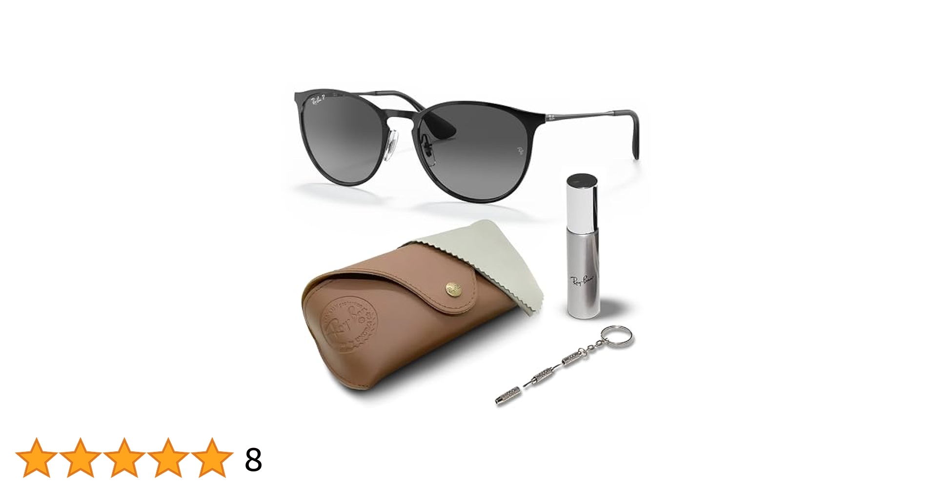 Ray-Ban RB 3539 サングラス ブラック ERIKA METAL Sunglasses in Black and Grey Gradient - RB3539