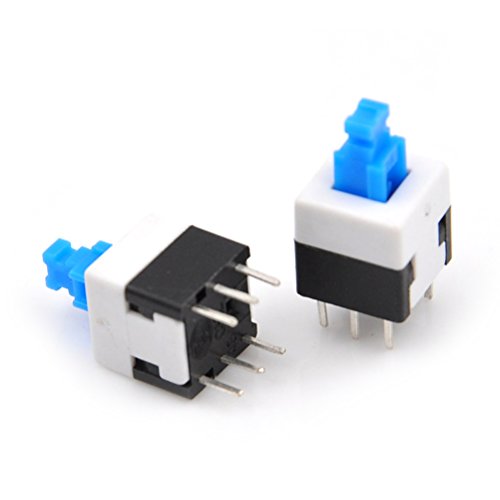 Commutateur bouton poussoir carré 8x8 DPDT à 6 broches pour signal stable de multimètre