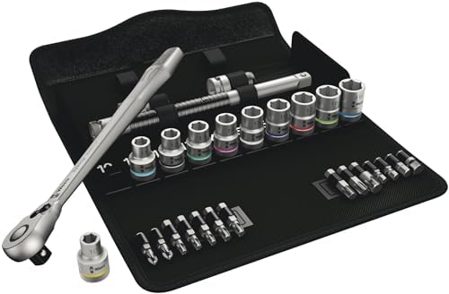 Wera 8100 Sc 8 Zyklop Metal Zestaw Narzędzi, Srebrny/Czarny, 32.5 x 14.8 x 7.3 cm; 2.58 kg, 28 Elementów