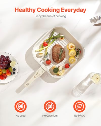 VEVOR 17 Piece Pots and Pans Set Nonstick, Detachable Handle Cookware, Space Saving Induction cookware Set, Kitchen RV Cooking Sets, with Frying, Sauce, Saute, Tempered Glass Lids, Oven Safe, White - Image 4