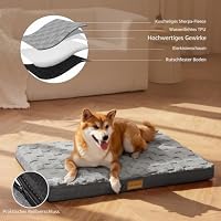 Jolibean Orthopädisches Hundebett Mittelgroße Hunde, 91x61cm,Grau – Ansicht 4
