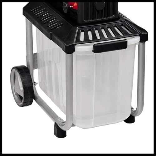 Bild 4 - Einhell Elektro-Leisehäcksler GC-RS 60 CB (2800 W, max. 45 mm Aststärke, Schneidwalze, große Trichteröffnung, Drehrichtungsumschalter, transparente 60 L Fangbox, integrierter Sicherheitsschalter)