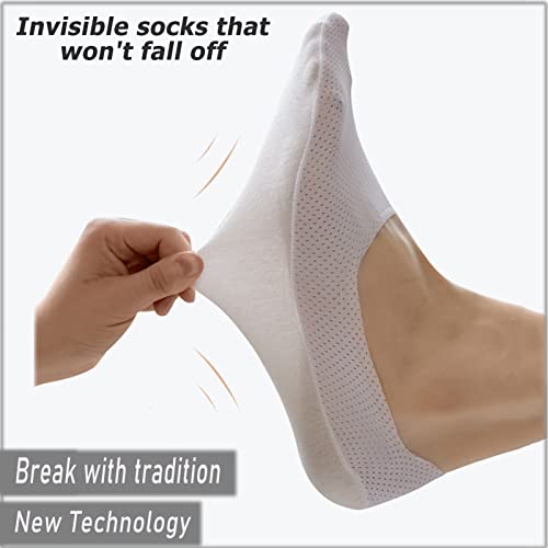 Iopl 6 Pairs Breathable Ice Silk Socks, No Show Low Cut Socks For Mens And Womens, Ultra Thin Non Slip Invisible Liner(Black+White) One Size #TOP3