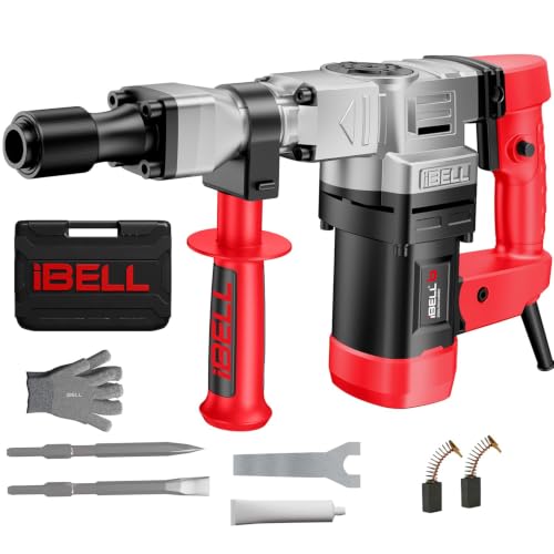 Image of IBELL DH10-78 Heavy Duty Demolition Hammer - 6Kg, 1150W Copper Armature Motor, 17mm HEX Chuck, 10J Impact Energy, 4100 BPM - Heavy Duty Concrete & Masonry Breaker - 6 Months Warranty