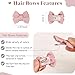 CÉLLOT 40Pcs Baby Snap Hair Clips Grosgrain Ribbon Tiny Baby Bows in 20 Colors for Infant Toddlers Fine Thin Hair (Twin Style)