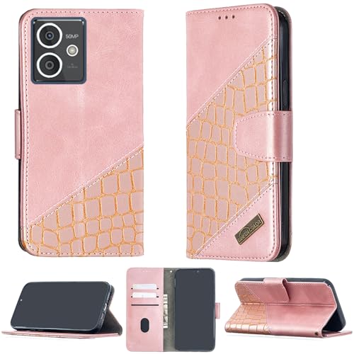 Custodia Comaptibile per Hmd Bold Case Cover Supporto Premium in PU con 9H HD Vetro Temperato BF04 Pink