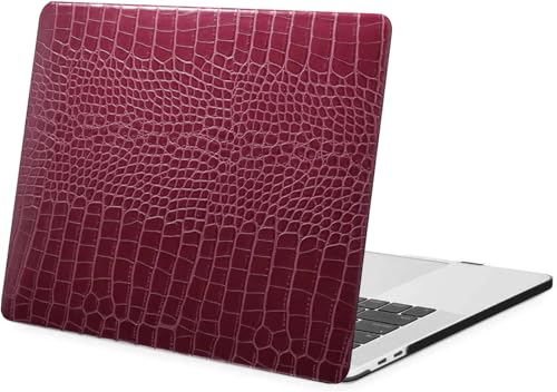 HLAAJJX Capa compatível com MacBook Pro de 14 polegadas M1 M2 M3 Touch ID 2021/2023 A2442 A2779 A2918 A2992, capa fina de proteção - crocodilo vermelho