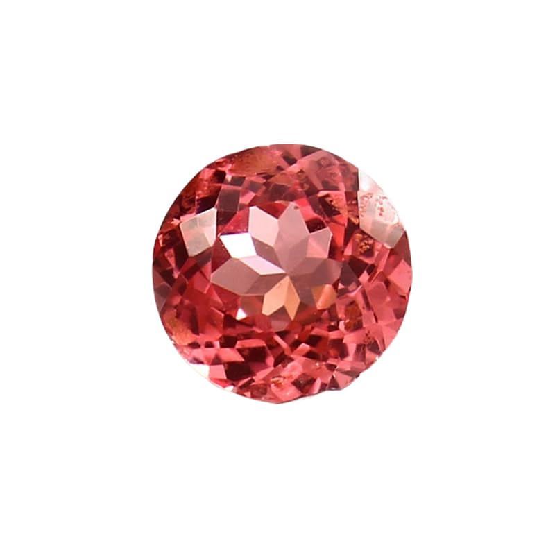 Saphir Padparadscha naturel rond, pierre précieuse pour un bijou du quotidien