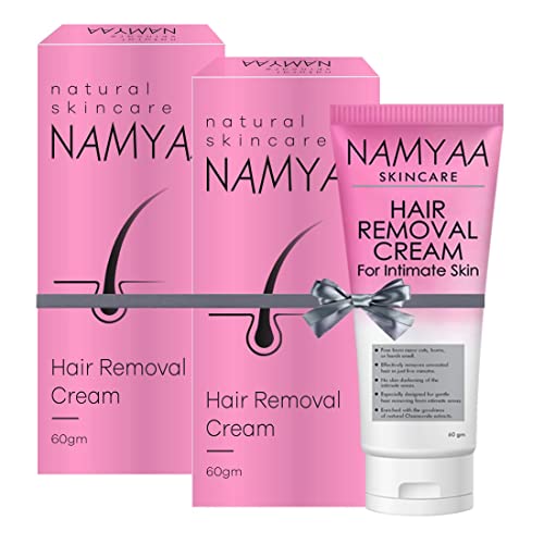 Namyaa Hair Removal Cream for Intimate Skin with Free Vitamin C Serum