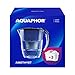 AQUAPHOR Amethyst - Jarra con filtro de agua para nevera, incluye 3 cartuchos Maxfor+ para reducir la cal, el cloro y los metales pesados, plástico, volumen 2,8 L, color negro