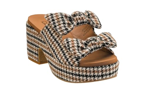 Corkys Footwear Womens Put A Bow On It Heeled Sandal - With A 3.25-Inch heel And 1-Inch platform, Chunky Heel, EVA Insole, and a Stylish Upper With Bows3