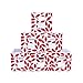 MAX Houser Fabric Storage Bins Cubes Baskets Containers with Dual Plastic Handles for Home Closet Bedroom Drawers Organizers, Foldable, Set of 6 (Red)
