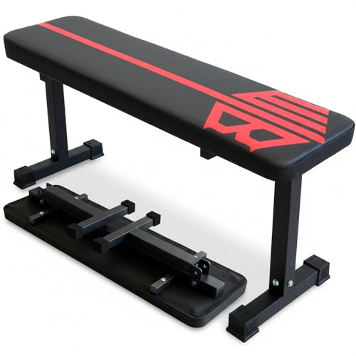 ManiBoom Banco Musculación PLEGABLE para Entrenamiento en Casa Banco de Pesas Robusto con Sistema ANTIDESLIZANTE Tabla de Abdominales Cómoda y Fácil de Montar Maquina Gym Carga Máxima de 300KG