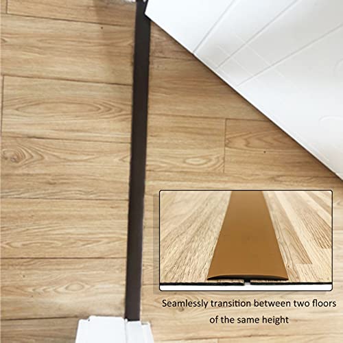 Barre de seuil noire autoadhésive en PVC flexible pour transition de sol - 6