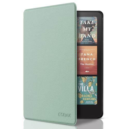 CoBak Funda para 7' Kindle Paperwhite 12th Generation 2024 y Kindle Colorsoft Signature Edition 2024 7 Pulgadas - Funda Protectora Ligera con Auto Sueño/Estela, Salvia Verde