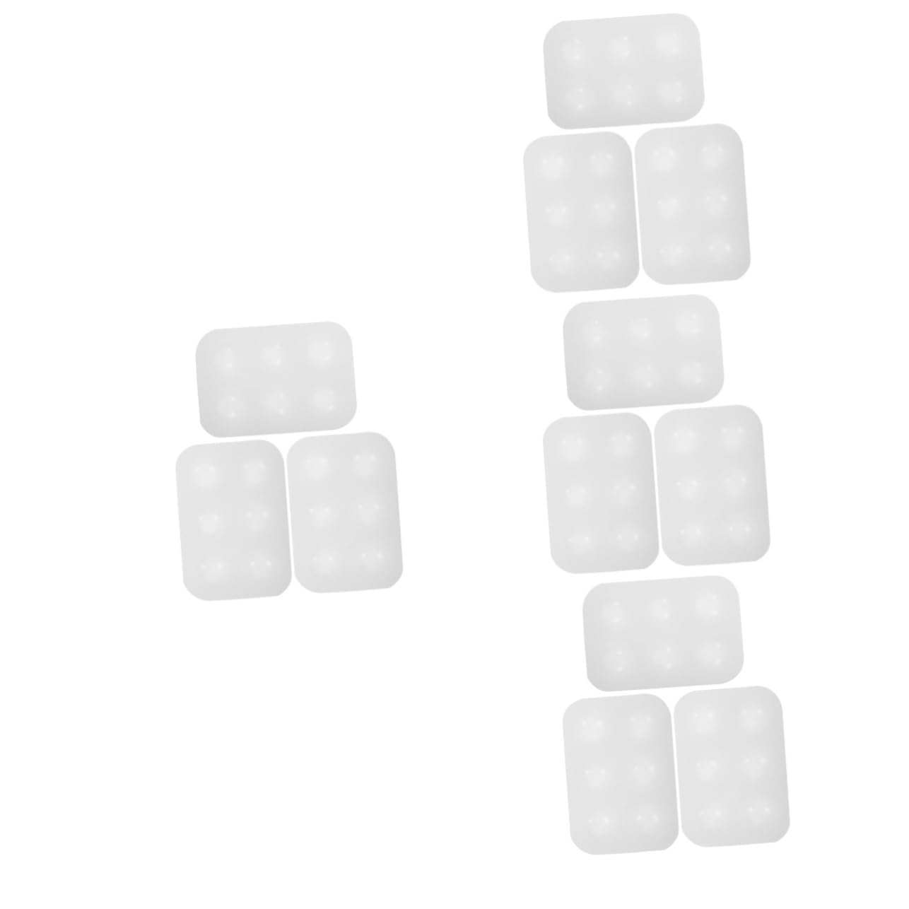 Gadpiparty 4 Sätze Palette Aquarell-tabletts Farbtablett Form Mischen Wasser Pigmentierte Silikonplatten Kunstmalbrett Ölgemäldeplatte Mischtablett Für Aquarellpigmente Kieselgel 3 Stücke * 4