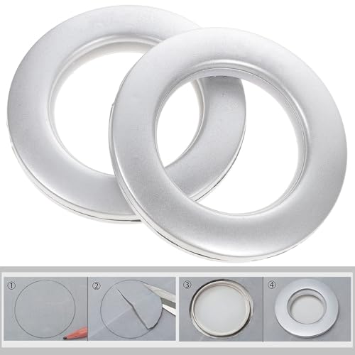 75 Anillos para Cortinas con Ojales de Plástico Silenciosos de Diámetro Interior Reutilizable 6