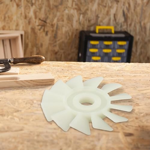 Repuesto de hoja de ventilador de rotor compatible con máquina de corte 4100 y máquina de mármol 110, impulsor de motor de plástico, agujero de eje de 12 mm, 66,5 mm y 71 mm de diámetro, 12 (para 4100