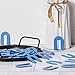 Yookeer 1000 Pieces Tile Leveling System Tile Spacers 1/16 Inch, Horseshoe Shim U Shape Plastic Vitrolite Leveling Clips for Various Types, Blue