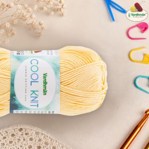 Image of Vardhman Cool Knit All Season Lightweight Poly Viscose Yarn | Pack-5