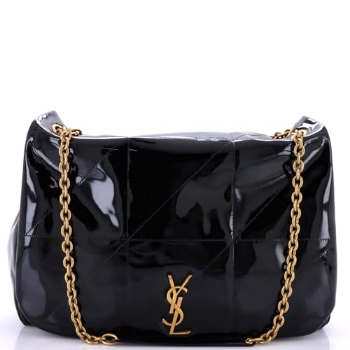 Saint Laurent, Pre-Loved Jamie 4.3 Shoulder Bag Quilted Patent Large, Black